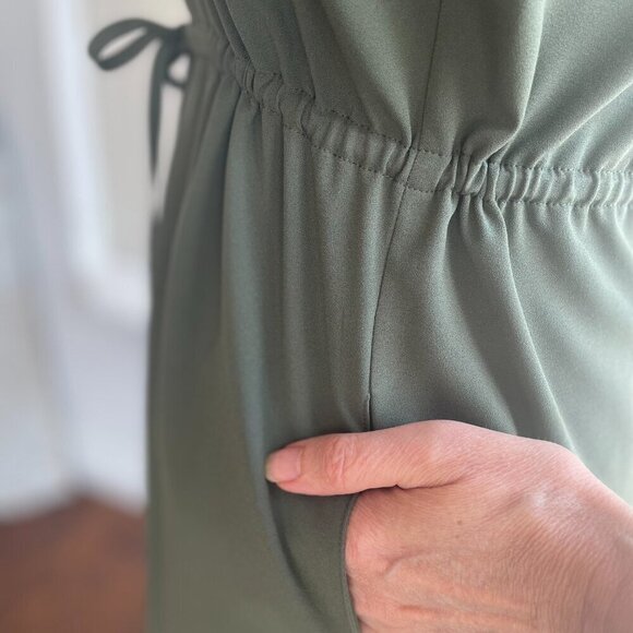 XOXO Olive Green Knee-Length Sleeveless Dress, Size S EUC - Picture 5 of 9